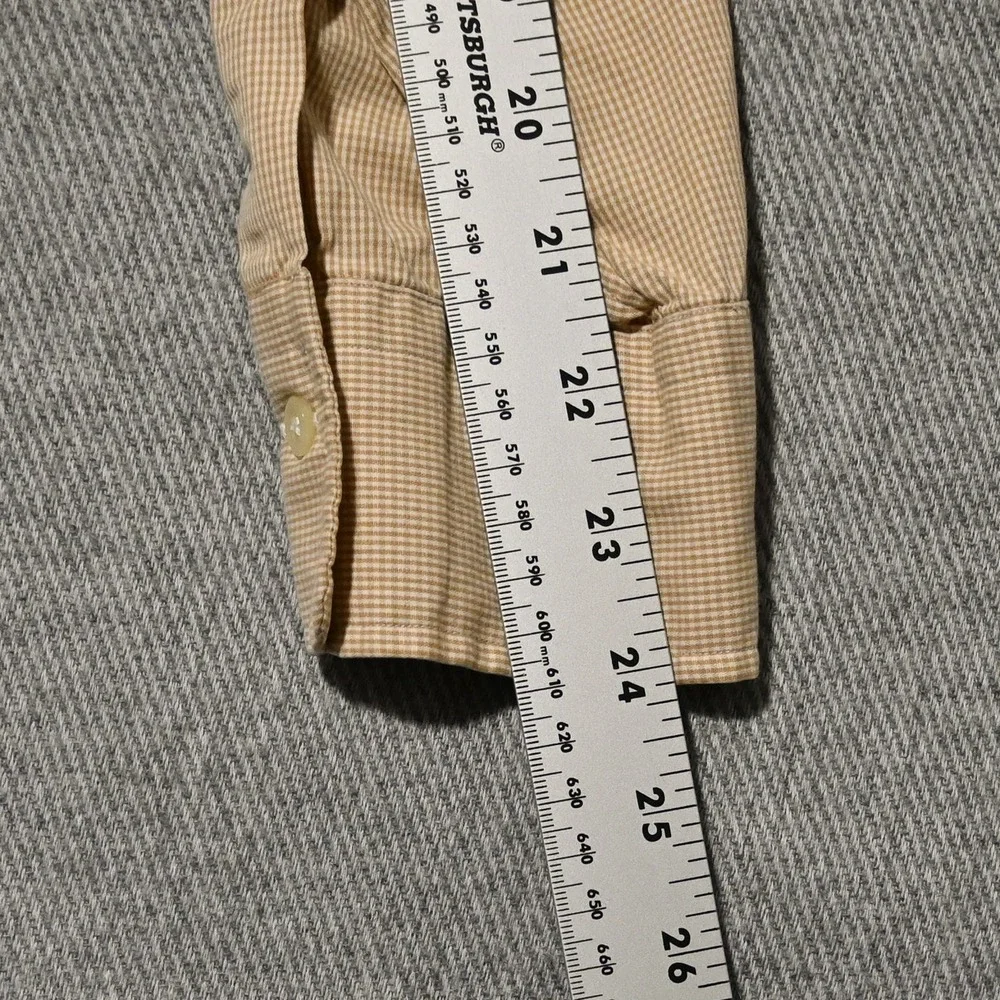 Polo Ralph Lauren Button Down Mens Andrew Gingham Hong Kong 16-34 Tan White